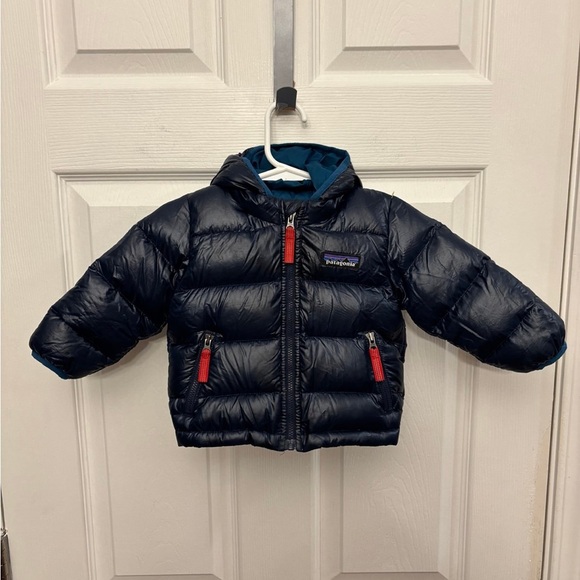 Patagonia Other - Patagonia Navy Puffer Jacket with Red Accents